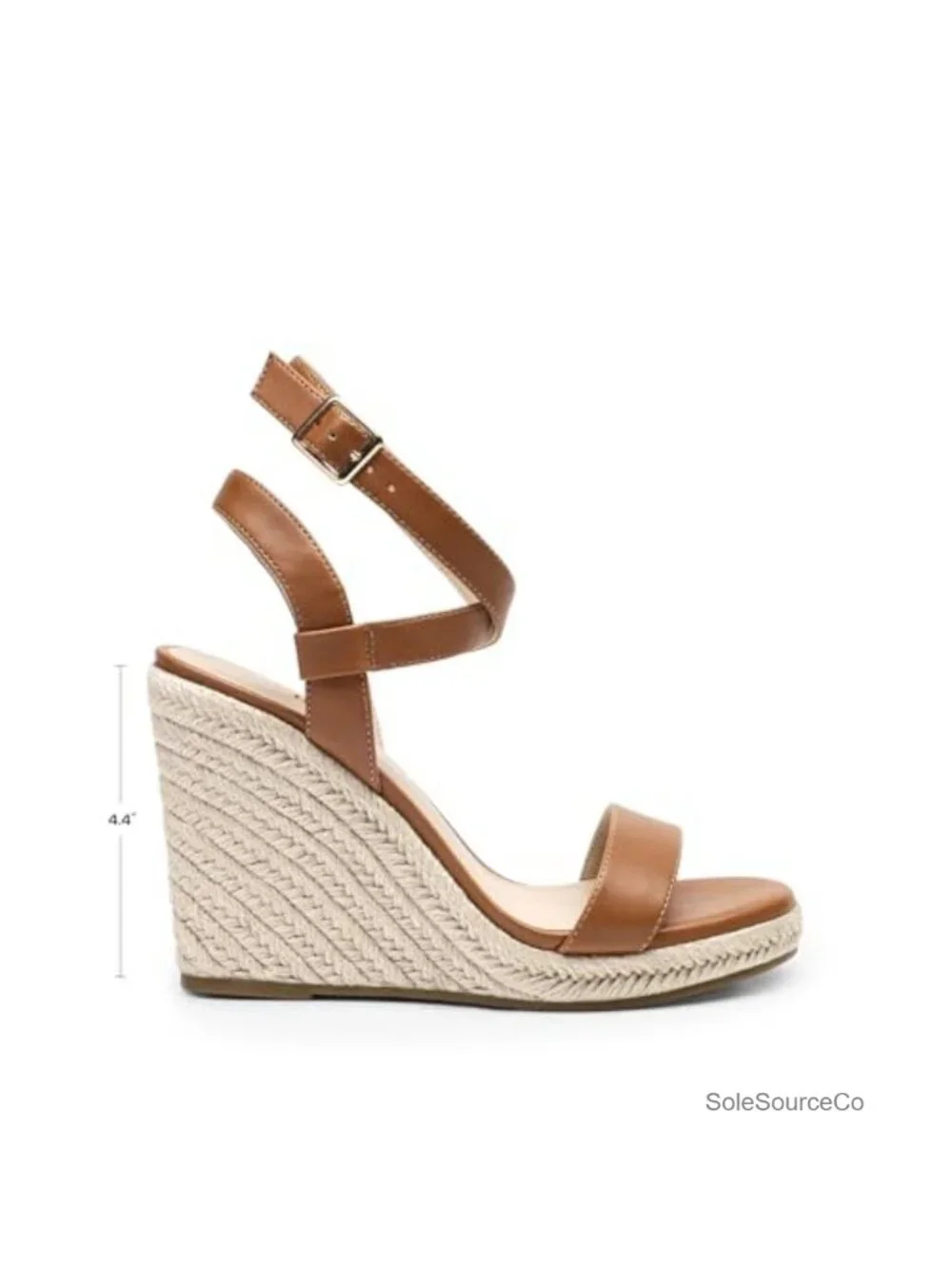 Women's Espadrille Platform Wedge Sandals - PU Ankle Strap Open Toe
